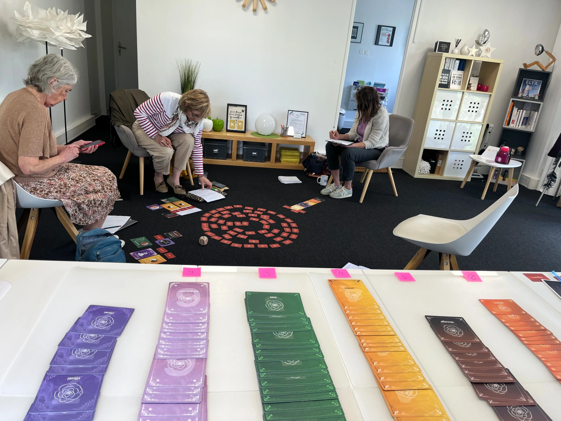 Atelier Cap Agapé autour d’une spirale de cartes